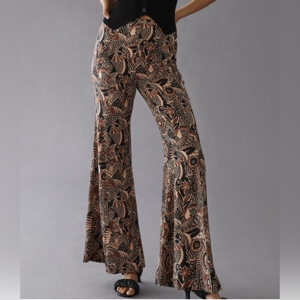 Anthropologie Drapey Flare Pants Size‎ 12P